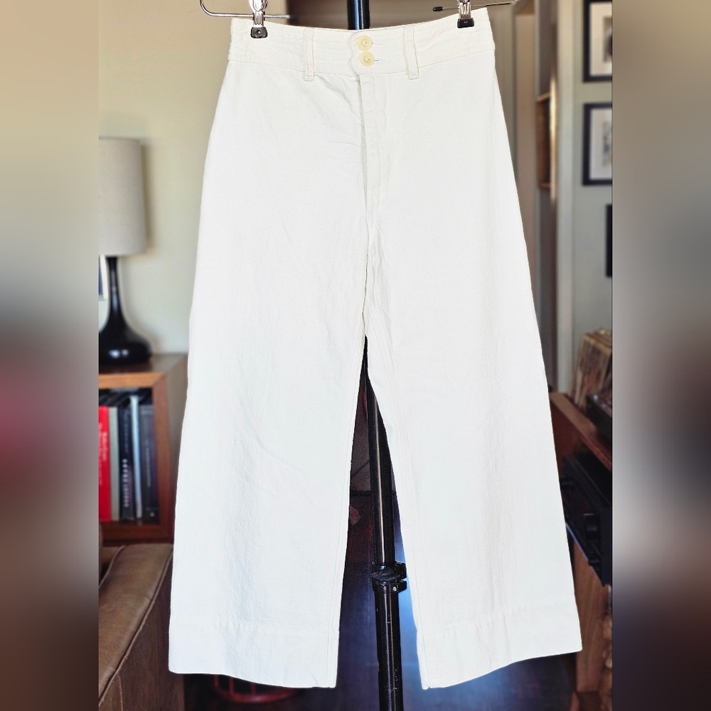Apiece Apart Merida Wide-Leg White Pants